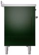 Ilve® Nostalgie II Noblesse 48'' Emerald Green Pro Style Induction Range with Chrome Trim-2