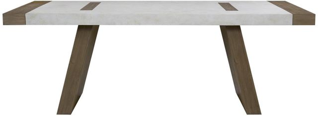 Bernards Moden Tea Rectangular Dining Table with White Top-2