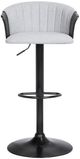 Armen Living Lydia Light Gray/Black Adjustable Bar Stool-1