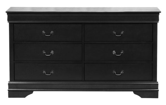 American Wholesale Furniture Louis Philippe 3-Puiece Ebony Queen Bedroom Set-3