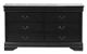 American Wholesale Furniture Louis Philippe 3-Puiece Ebony Queen Bedroom Set-2