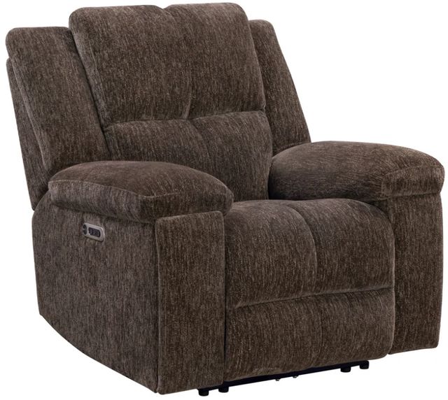 Parker House® Bronco Plush Umber Power Recliner with Zero Gravity-0