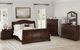 Elements International Cameron 4-Piece Cherry Queen Sleigh Bedroom Set-4