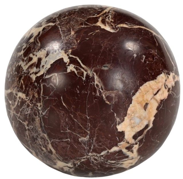 Moe's Home Collection Odessa Red Sphere Levanto Marble Tabletop Accent-0