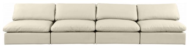 Meridian Furniture Comfy 4-Piece Cream 156" Modular Sectional-1