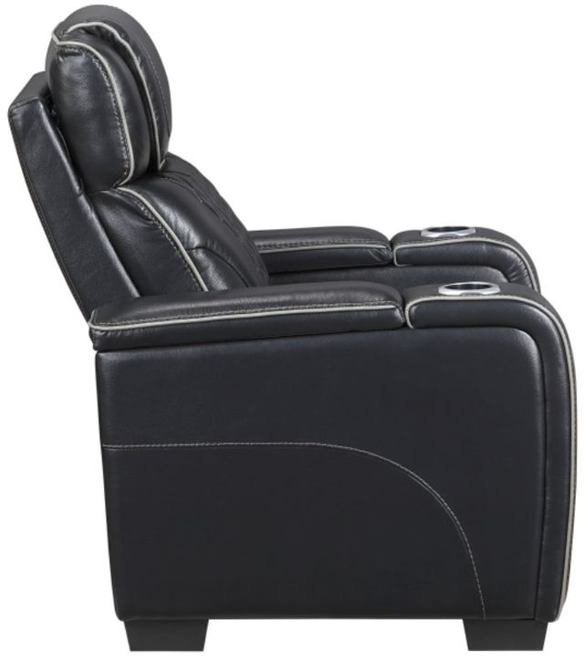 Homelegance® Apex Black Power Recliner with Headrest-4