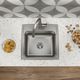 Elkay Lustertone® Classic Lustrous Satin 19-1/2" x 19" x 7-1/2" 1-Hole Single Bowl Drop-In Sink with Perfect Drain®-4