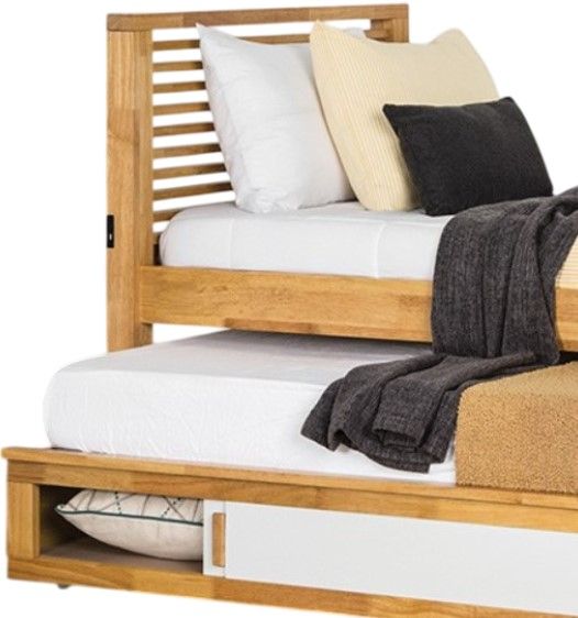 Furniture of America® Dayville Light Oak Twin Captain Storage Bed-1