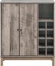 Coaster® Cheyenne Weathered Acacia 2-Door Wine Cabinet with Stemware Rack-2