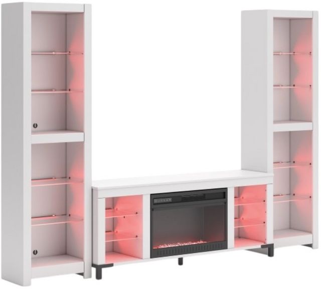 Signature Design by Ashley® Brollevi 3-Piece White Entertainment Center-2