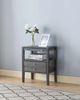 Brassex Inc. Distressed Grey 18" Accent Table-1