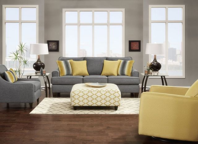 Fusion Furniture Gold Mine Citrine Yellow Swivel Glider Chair-1