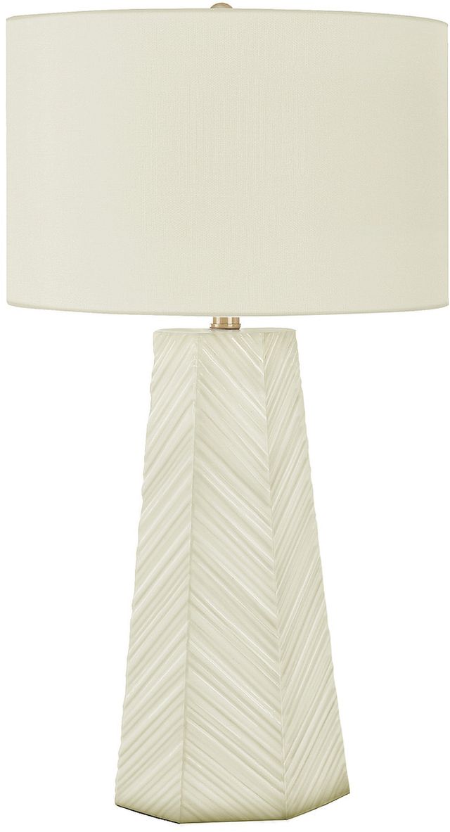 Monarch Specialties Inc. 29"H White Ceramic Table Lamp-0
