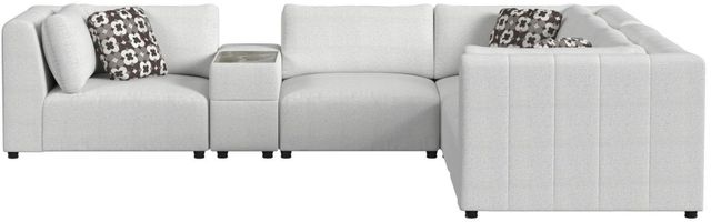 Elements International Zandara 6-Piece Beige Fabric Outdoor Sectional-2