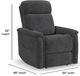 Flexsteel® Luma Shadow Fabric Power Lift Recliner with Power Headrest, and Lumbar-3