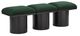Meridian Furniture Pavilion 3-Piece Green/Black 54" Modular Bench Set-0