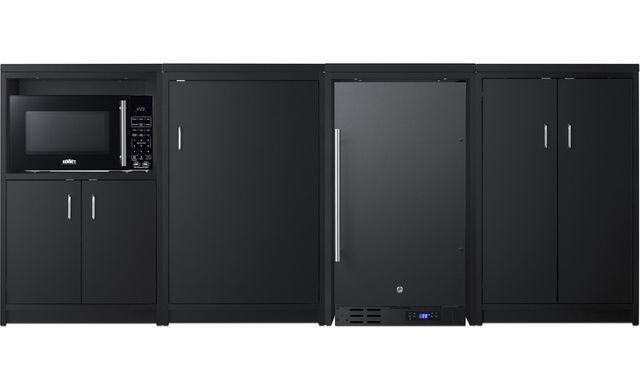 Summit 6 Piece Black Kitchenette-0