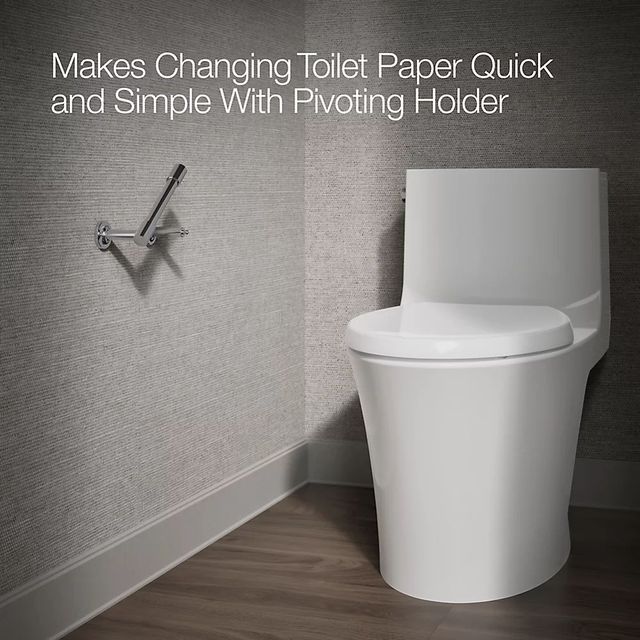 KOHLER® Purist® Polished Chrome Pivoting Toilet Paper Holder-3