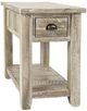 Jofran Inc. Artisan's Craft Washed Gray Chairside Table-0