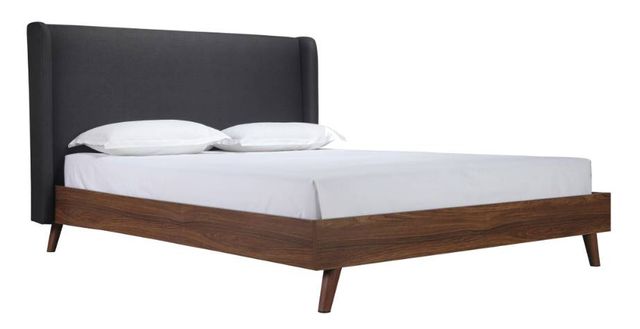 Mazin Furniture Brody Dark Gray King Upholstered Platform Bed-1