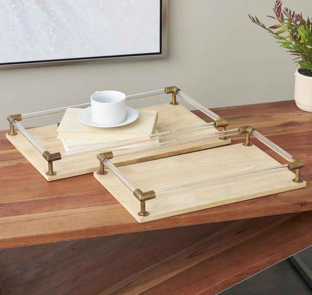 Deco Marche 2-Piece Light Brown Tray-4
