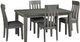 Signature Design by Ashley® Hallanden 5-Piece Gray Dining Set-0