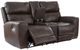 Signature Design by Ashley® Crossplex Smoke Power Reclining Console Loveseat with Adjustable Headrest-0