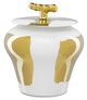 Currey & Company Brill White/Gold Large Jar-0