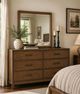 Magnussen Home® Ridgefield Russet Double Drawer Dresser with Landscape Mirror-1
