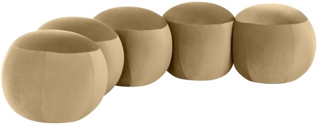 Meridian Furniture Apollo Camel 75" Velvet Upholstered Bench-0