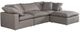 Moe's Home Collection Clay Lounge 4-Piece Light Grey Modular Sectional and Ottoman-0