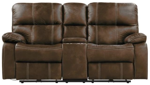 Emerald Home Jessie James Brown Power Reclining Loveseat-3