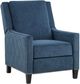 Homelegance® Banks Blue Manual Push Back Recliner-0