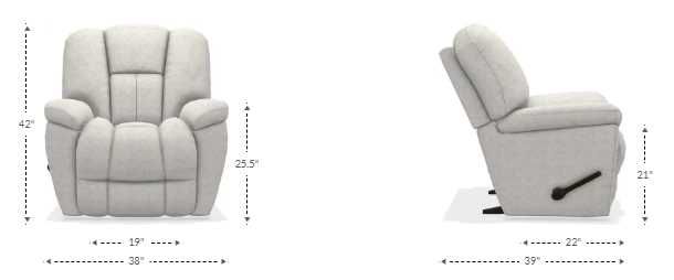 La-Z-Boy® Maverick Dark Chocolate Leather Manual Rocking Recliner-2
