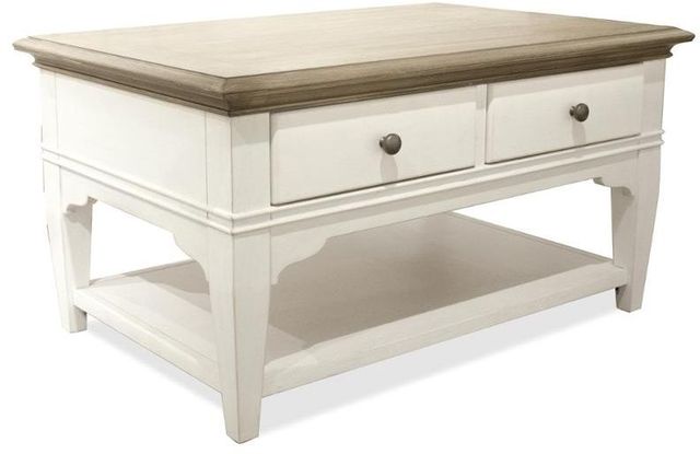 Riverside Furniture Myra Natural Small Leg Coffee Table with Paperwhite Base-1