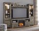 Signature Design by Ashley® Trinell 4-Piece Brown Entertainment Center with Electric Fireplace-4