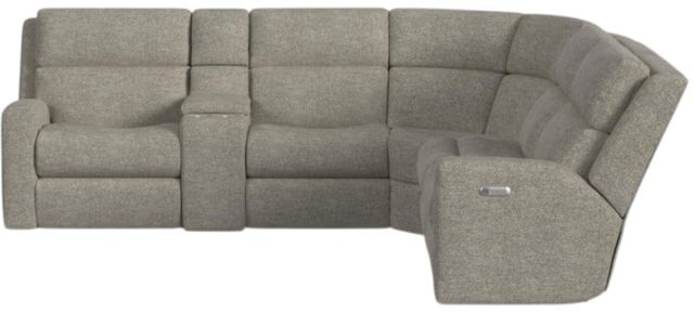 Flexsteel® Customizable Score Fabric Power Reclining Sectional-2