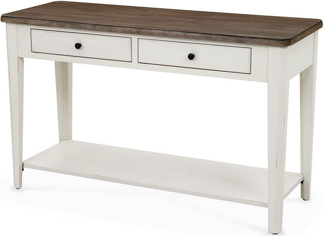 Peters-Revington™ Casual Choices™ Light Gray Sofa Table with White Base-1