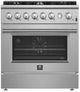 FORNO® Marco Series Alta Qualita 36" Stainless Steel Pro Style Gas Range-0