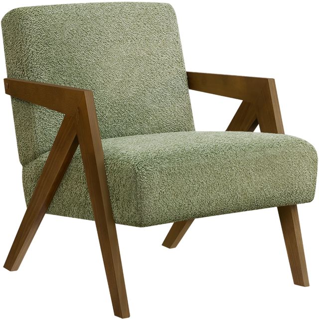 Monarch Specialties Inc. Green/Walnut 30" Accent Chair-0