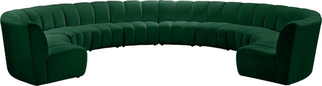 Meridian Furniture Infinity 10-Piece Green Velvet Modular Sectional-0