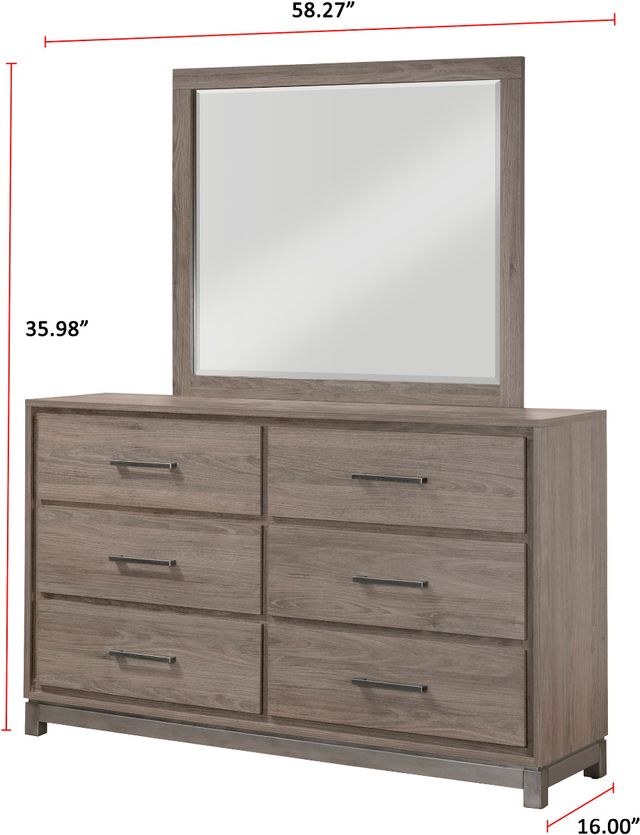 Crown Mark River Gray Oak Dresser-2