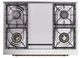 Ilve® Nostalgie II Noblesse 36'' Antique White Pro Style Dual Fuel Range with Brass Trim-4