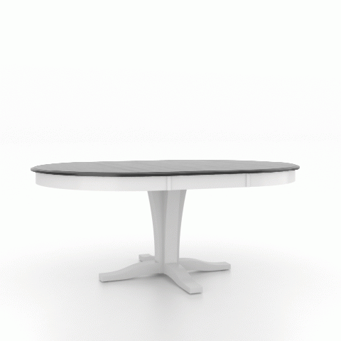 Canadel Customizable Gourmet 74" VR Base Dining Table with One Removable Leaf-3