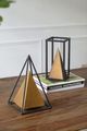 A & B Home Black/Brown Pyramid Table Decor-3
