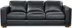Leather Italia™ Georgetowne Luca Black Split Sofa-0