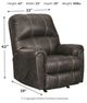 Signature Design by Ashley® Kincord Midnight Rocker Recliner-4
