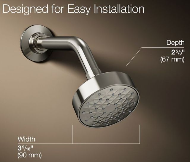 KOHLER® Awaken® G90 Vibrant Polished Nickel 1.75 GPM Single-Function Showerhead-3