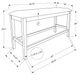 Monarch Specialties Inc. Grey 46" Rectangular Upholstered Dining Bench-2