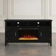 Jofran Inc. Urban Icon Black Electric Fireplace Media Console with Crystal Display-1